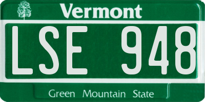 VT license plate LSE948