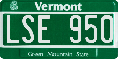 VT license plate LSE950