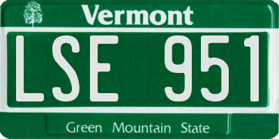 VT license plate LSE951