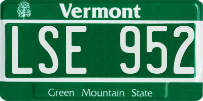 VT license plate LSE952