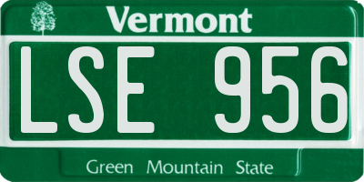 VT license plate LSE956