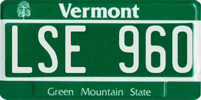 VT license plate LSE960