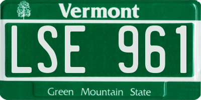 VT license plate LSE961
