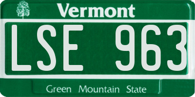 VT license plate LSE963