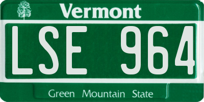 VT license plate LSE964