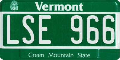 VT license plate LSE966