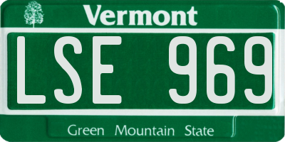 VT license plate LSE969