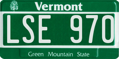 VT license plate LSE970
