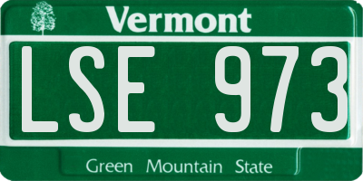 VT license plate LSE973