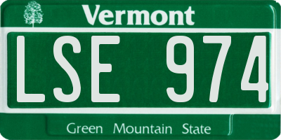 VT license plate LSE974