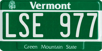 VT license plate LSE977