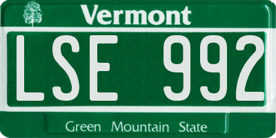 VT license plate LSE992