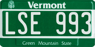 VT license plate LSE993
