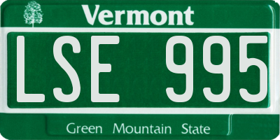 VT license plate LSE995