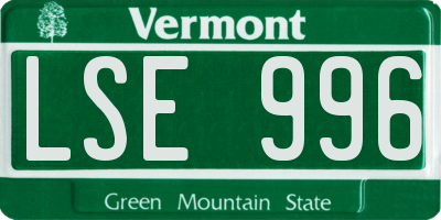 VT license plate LSE996