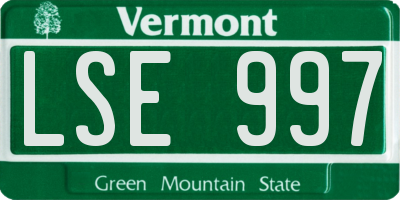 VT license plate LSE997
