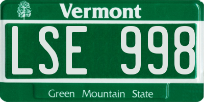 VT license plate LSE998