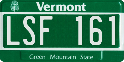 VT license plate LSF161