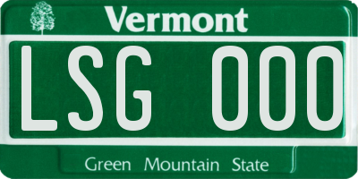 VT license plate LSG000
