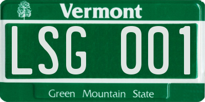 VT license plate LSG001