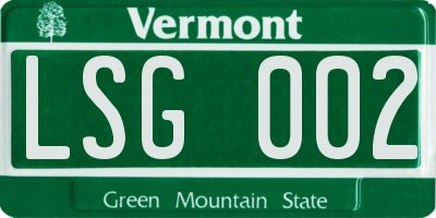 VT license plate LSG002