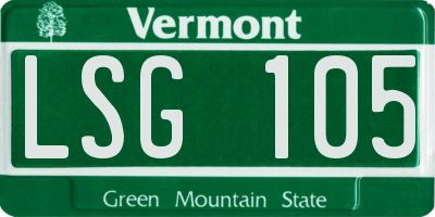 VT license plate LSG105