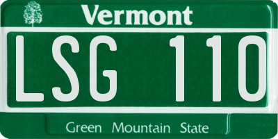 VT license plate LSG110