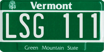 VT license plate LSG111