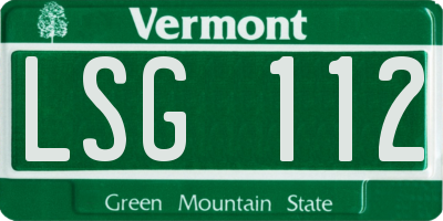 VT license plate LSG112