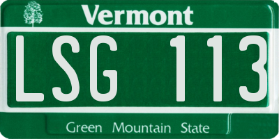 VT license plate LSG113