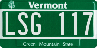 VT license plate LSG117