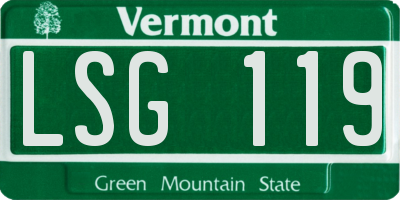 VT license plate LSG119