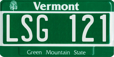 VT license plate LSG121