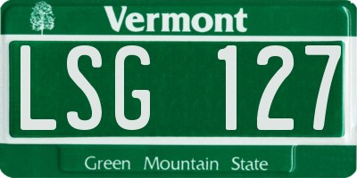 VT license plate LSG127