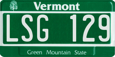 VT license plate LSG129