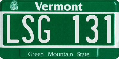 VT license plate LSG131