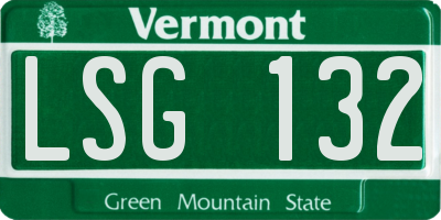 VT license plate LSG132