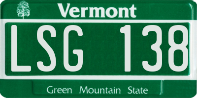 VT license plate LSG138