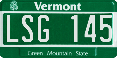 VT license plate LSG145