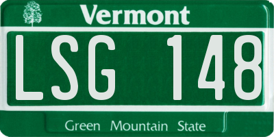 VT license plate LSG148