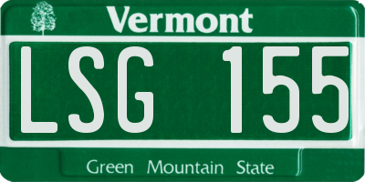 VT license plate LSG155