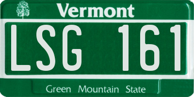 VT license plate LSG161