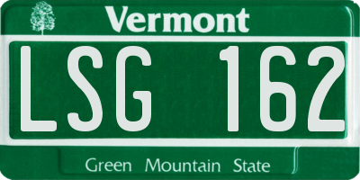 VT license plate LSG162