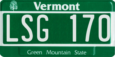 VT license plate LSG170