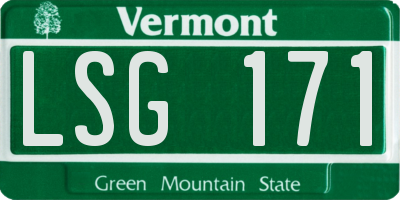 VT license plate LSG171