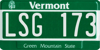 VT license plate LSG173