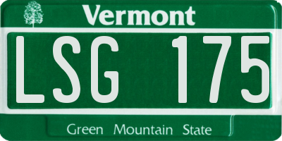 VT license plate LSG175