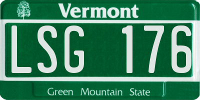 VT license plate LSG176
