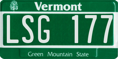 VT license plate LSG177