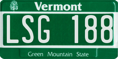 VT license plate LSG188